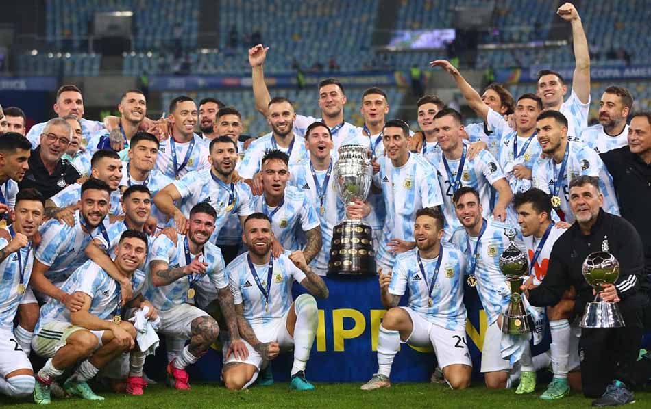 Cuerpo 3 Argentina campeona Copa America 2021 Getty