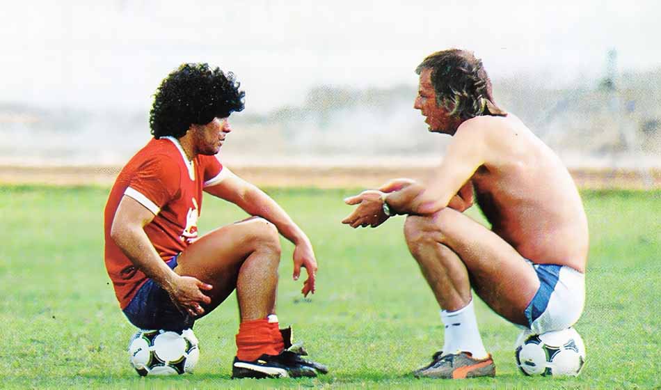 Maradona y Menotti Credito Marca