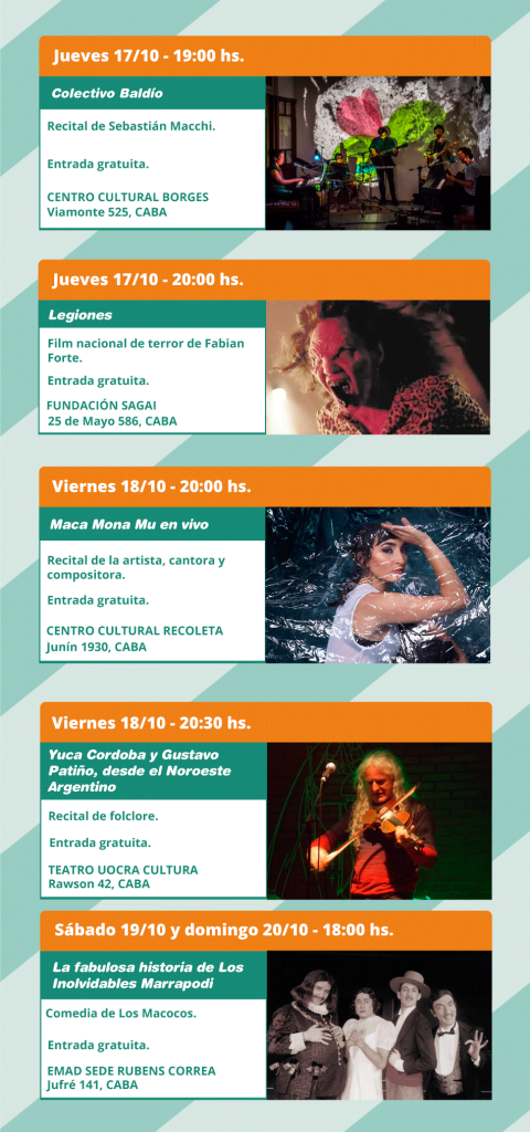 Agenda cultural semanal 17 10