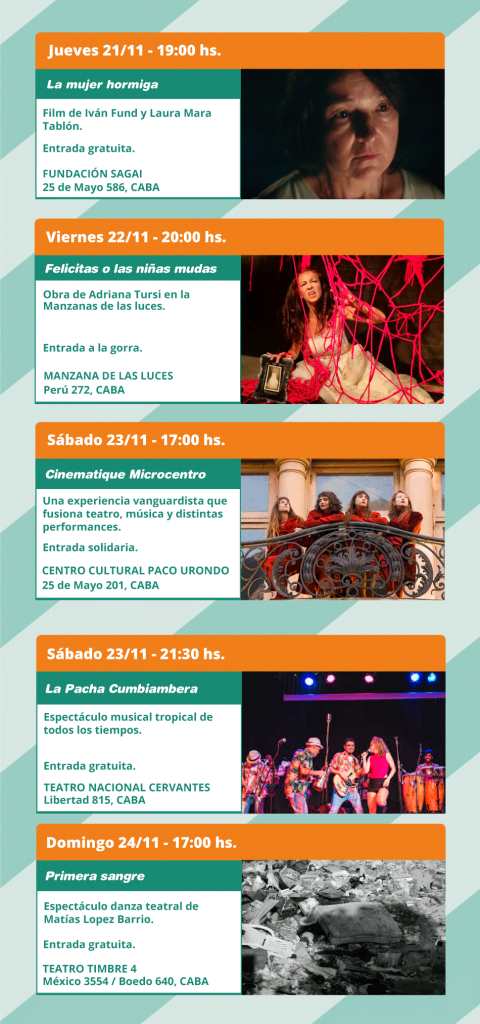 Agenda cultural semanal 21 11