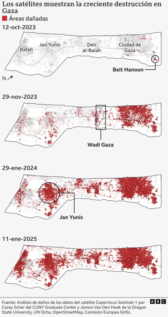 mapa gaza