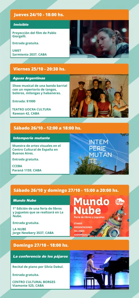 Agenda cultural semanal 24 10